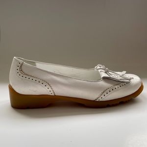 walter genuin white women gold shoes 8.5